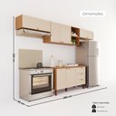 Ver imagem 4 de Cozinha Modulada Juliana 100% MDF Móveis Home | 06 Portas + 03 Gavetas