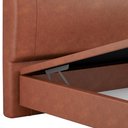Ver mais imagens de Cama Queen Baú Flutuante com Cabeceira 160cm Spazio S04 Couríssimo Telha - Lyam Decor