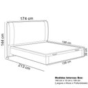 Ver imagem 5 de Cama Queen Baú Flutuante com Cabeceira 160cm Spazio S04 Couríssimo Telha - Lyam Decor