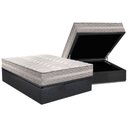 Ver imagem 1 de Conjunto Box Baú Casal: Colchão Espuma Paropas D28 / Master Prata Double Face 25 + Base Crc Suede