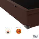 Ver imagem 3 de Cama Box Baú Casal Bipartida Suede Marrom