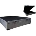 Ver imagem 3 de Base Box Bau Casal Suede Premium Santo Box 47x138x188:cinza