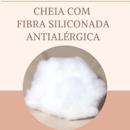 Almofada Grande Encosto Apoio Cama Sofá Poltrona Almofadão Enchimento Silicone Antialérgico Bege 80x - 4