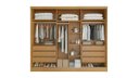 Ver imagem 2 de Guarda-roupa 1 Portas Espelhada Mdf 6 Gavetas - Bergamo-nature/off - Bianchi Móveis