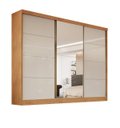 Ver imagem 1 de Guarda-roupa 1 Portas Espelhada Mdf 6 Gavetas - Bergamo-nature/off - Bianchi Móveis