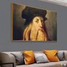 Quadro Leonardo Da Vinci Auto Retrato:120x80 cm/BORDA INFINITA - 4