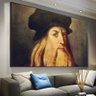 Quadro Leonardo Da Vinci Auto Retrato:120x80 cm/BORDA INFINITA - 3