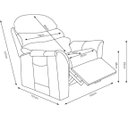 Ver imagem 6 de Poltrona Hospitalar Reclinável do Papai com Encosto para Descanso Corano Marrom