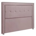 Ver imagem 1 de Cabeceira Estofada para Cama Box Casal 140cm Ravena Veludo - Sofa Store:veludo Rosê Gold