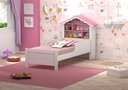 Ver imagem 1 de Cama Casinha com Nichos Princesa Rosa com Colchão Vitamov