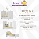 Ver imagem 3 de Berço Americano 3 em 1 para Colchão 70x130cm Quindim Multimóveis Bb0536pa Branco