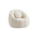 Ver imagem 3 de Poltrona Decorativa Concha c/Almofada Boucle Bege Abobora - Montanaris Decor