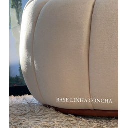 Poltrona Decorativa Concha C/almofada Boucle Bege Abobora - Montanaris Decor - 5
