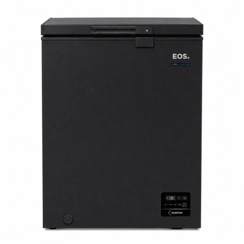 Freezer Conservador Horizontal Eos EFH101IDXP Degelo Manual 110L Max Inverter Preto Bivolt