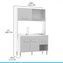 Ver imagem 4 de Armário de Cozinha para Kitnet 122x188cm Mdp Menu Móveis Branco
