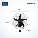 Ver imagem 6 de Ventilador de Parede Mondial Turbo Pro 5 Pás 50cm 150w Preto 220v - Nvp-pro-50
