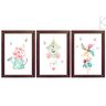 3 Quadrinhos Decorativos Infantil aquarela em cores: Pinus - 3