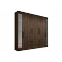 Ver imagem 7 de Guarda Roupa Casal 8 Portas e 6 Gavetas c/ Espelho Master 8.6 Jatoba/Grafitte - Santos Andirá