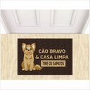 Ver imagem 1 de Tapete Capacho para Porta Cão Bravo, Tapetes para Sala Quarto Banheiro.