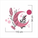Ver imagem 5 de Adesivo Floral Boho Rosa Estilo Nórdico 110x94 Minimalista Mod.05
