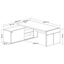 Ver imagem 3 de Mesa para Escritório Diretoria Tamburato Connect 2 Portas Nogal/preto - Artany Móveis