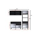 Ver imagem 3 de Cozinha Compacta com Tampo 3 Peças 2 Nicho para Forno Requinte Yescasa