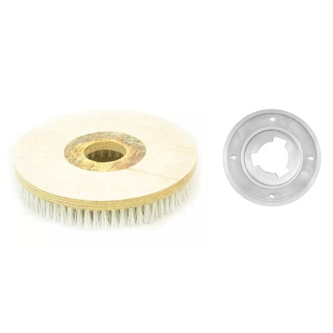 Escova de PELO LUSTRAR 300 mm COM FLANGE Para Enceradeiras MAXPOOL Escovas Santa Clara PELO 300 MM S