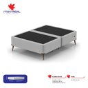 Ver imagem 2 de Base Box Casal 138x188x45cm com Porta USB Dupla Cinza Montreal