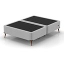Ver imagem 1 de Base Box Casal 138x188x45cm com Porta USB Dupla Cinza Montreal