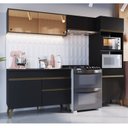 Ver imagem 1 de Cozinha Compacta com Tampo 4 Peças 2 Nichos para Forno Requinte Yescasa