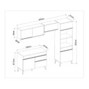 Ver imagem 2 de Cozinha Compacta com Tampo 4 Peças 2 Nichos para Forno Requinte Yescasa