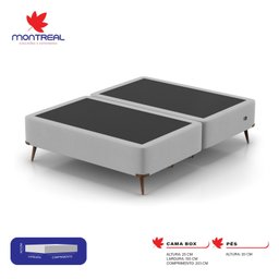 Base Box King 193x203x45cm com Porta USB Dupla  - 2