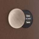 Ver imagem 3 de Base Box Casal 138x188x45cm com Porta USB Dupla Marrom Montreal