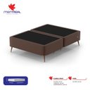 Ver imagem 2 de Base Box Casal 138x188x45cm com Porta USB Dupla Marrom Montreal
