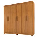 Ver imagem 2 de Guarda-Roupa Casal 6 Portas 3 Gavetas MDF Parma Yescasa Marrom/Cinamomo