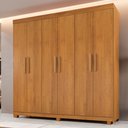 Ver imagem 1 de Guarda-Roupa Casal 6 Portas 3 Gavetas MDF Parma Yescasa Marrom/Cinamomo