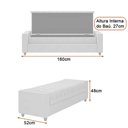 Ver imagem 2 de Puff Baú Calçadeira 160cm Heste Linho Cinza - Sallar Home