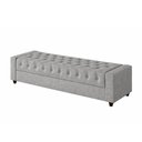Ver imagem 4 de Puff Baú Calçadeira 160cm Heste Linho Cinza - Sallar Home