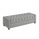 Ver imagem 1 de Puff Baú Calçadeira 160cm Heste Linho Cinza - Sallar Home