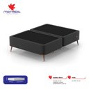 Ver imagem 2 de Base Box Casal 138x188x45cm com Porta USB Dupla Preto Montreal