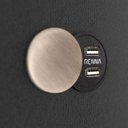 Ver imagem 3 de Base Box Casal 138x188x45cm com Porta USB Dupla Preto Montreal