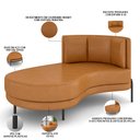 Ver imagem 3 de Sofá Chaise Longue Sala de Estar Living Lucca Esquerdo D02 Couríssimo Whisky B-90 - Lyam Decor