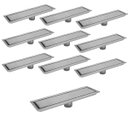 Ver imagem 1 de Ralo Linear Oculto 50cm Inox Kit 10 Uni Banheiro Lavabo Anti Odor Anti Inseto Lavanderia Seguro Resi