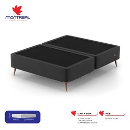 Base Box King 193x203x45cm com Porta USB Dupla  - 2