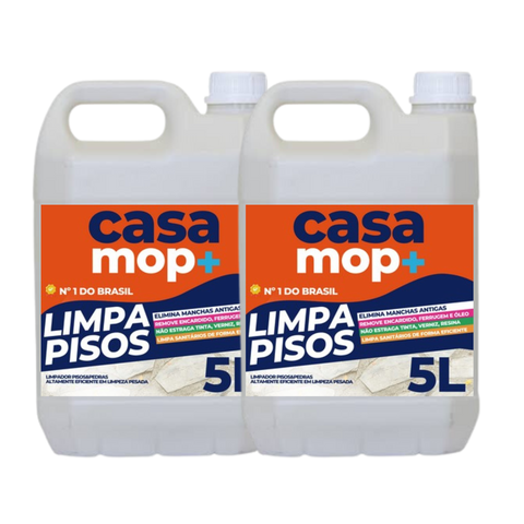 Limpa Pisos Pedra Tira Ferrugem Todo Tipo de Piso Casamop Galão 5l Casamop Kit 2 Unid