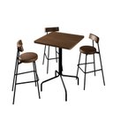 Ver imagem 2 de Mesa Bistrô Quadrada Barcelona 80cm Marrom Nogueira
