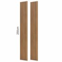 Ver imagem 3 de Painel Ripado Componível Pa74 Cor Freijó 90 Cm X 250 Cm Altura - 69833