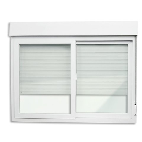 Janela Integrada Pvc 2 Folhas Vidro Liso Itec Branco