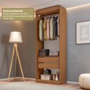 Ver imagem 5 de Guarda-Roupas Closet Modulado Roupeiro sem Portas 2 Gavetas Versatille Yescasa