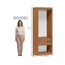 Ver imagem 3 de Guarda-Roupas Closet Modulado Roupeiro sem Portas 2 Gavetas Versatille Yescasa